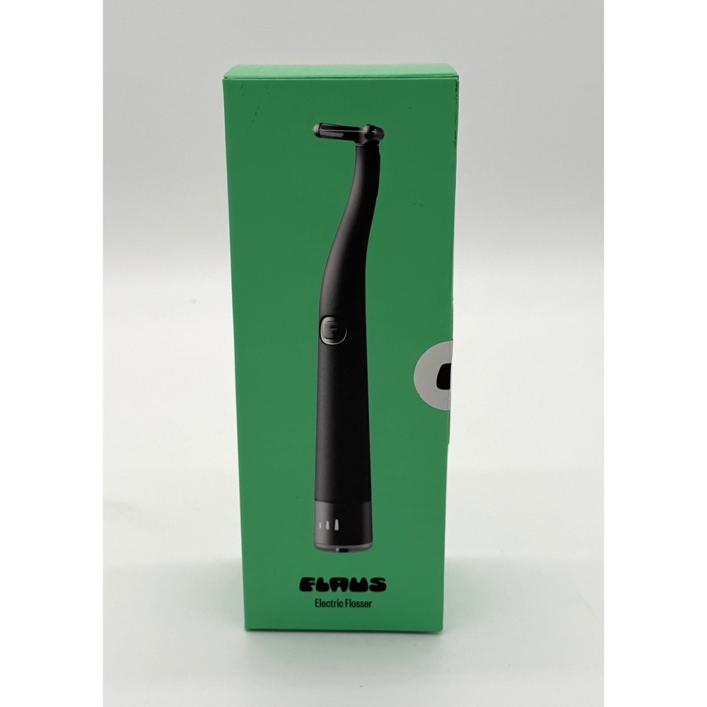 FLAUS Electric Flosser Cordless USB Dental Cleaning Tool Black (New In Box)